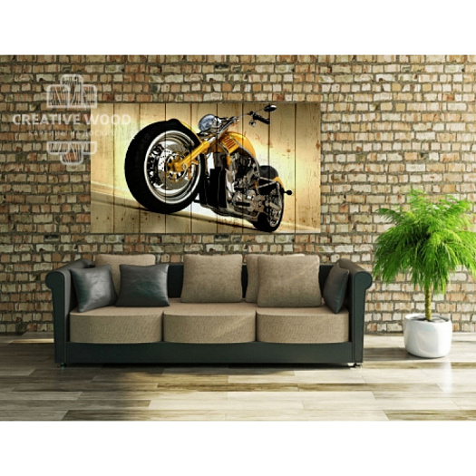 Картины в интерьере артикул Мотоциклы - Мото 3, Мотоциклы, Creative Wood